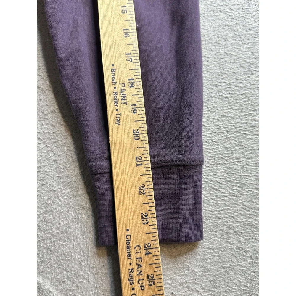 The North Face Hoodie Mens Large Purple Pullover Fleece Patch Logo Outdoor A3KA8